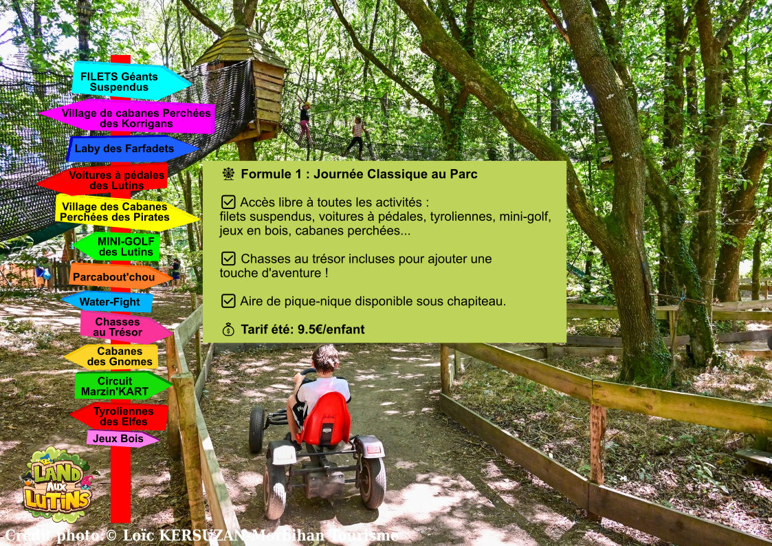 centre de loisirs organiser sortie enfants morbihan parc land aux lutins